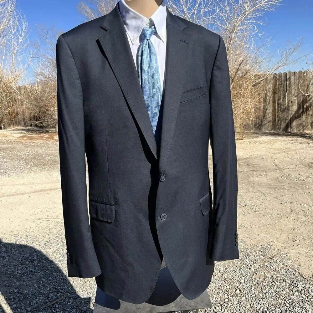 Peter Millar Aqua Nanoluxe Mens (44) formal business blazer navy blue two button
